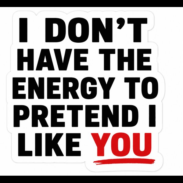 I Don't Have the Energy to Pretend I Like You